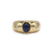 Bague 54.5 Bague jonc en or jaune, saphir et diamants 58 Facettes 260018R