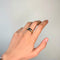 Bague 54.5 Bague jonc en or jaune, saphir et diamants 58 Facettes 260018R