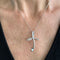 Collier Collier - Croix en or blanc 18 ct et diamants 58 Facettes 27373