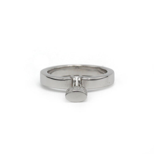 Bague 55 Louis Vuitton Lockit PM - Bague en or blanc et diamants 58 Facettes 250078SP
