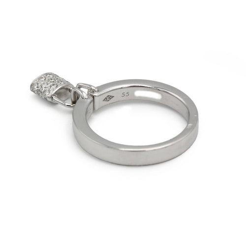 Bague 55 Louis Vuitton Lockit PM - Bague en or blanc et diamants 58 Facettes 250078SP