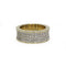Bague 54 Bague bandeau en or jaune et diamants 58 Facettes 250433R