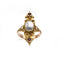 Bague 56 Bague marquise ancienne en or rose et jaune, nacre et grenats 58 Facettes 250357R