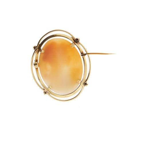 Pendentif Spilla-pendentif vintage à camée en or jaune 18 ct 58 Facettes 34853