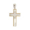 Pendentif Pendentif croix en or blanc et or jaune 18 ct 58 Facettes 34785