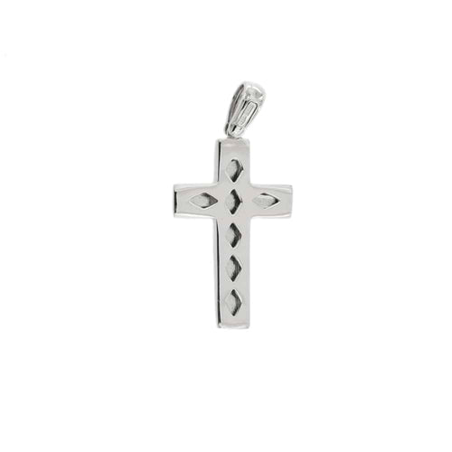 Pendentif Pendentif croix en or blanc et or jaune 18 ct 58 Facettes 34785