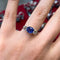 Bague 52 Bague en or blanc, saphir et diamants 58 Facettes 250093R