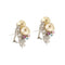 Boucles d'oreilles Boucles d’oreilles - Puces en or blanc 18 ct avec perles et diamants 58 Facettes 30438