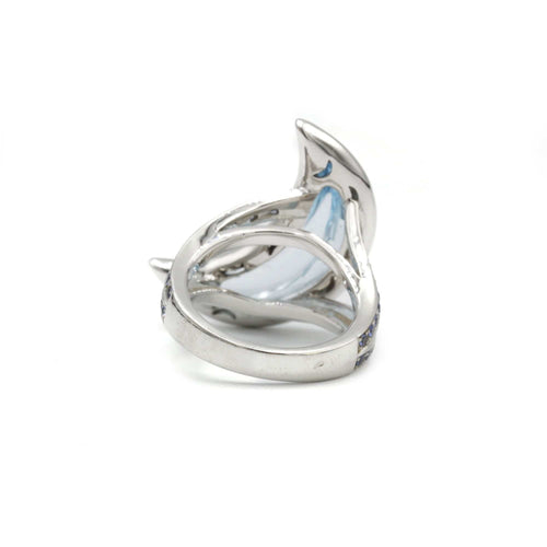 Bague 49 Mauboussin - Bague Subtil Songe en or blanc, topaze, saphirs et diamants 58 Facettes 240199R