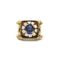 Bague 49 Bague en or jaune, saphir synthétique et diamants 58 Facettes 240150R