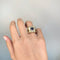 Bague 49 Bague en or jaune, saphir synthétique et diamants 58 Facettes 240150R
