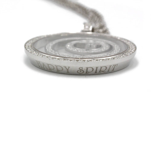 Collier Chopard Happy Spirit - Collier pendentif en or blanc et diamants 58 Facettes 240136R