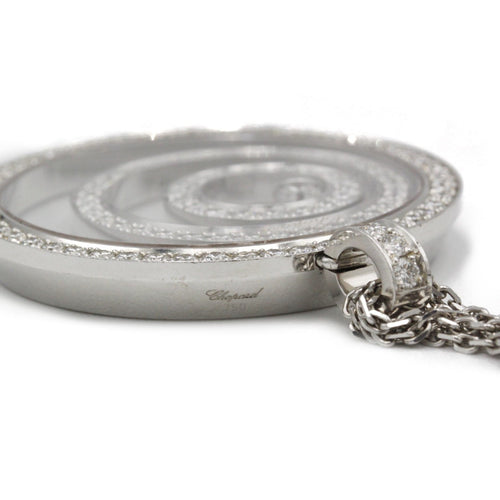 Collier Chopard Happy Spirit - Collier pendentif en or blanc et diamants 58 Facettes 240136R