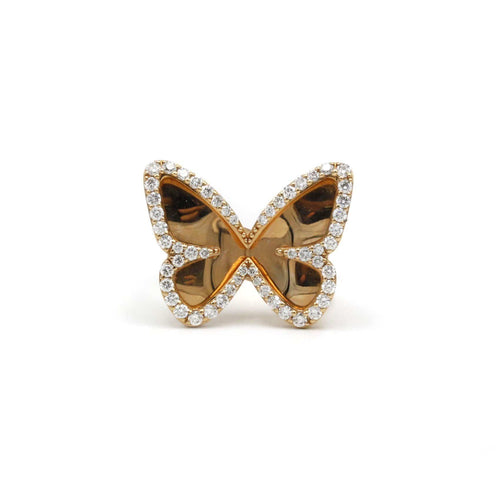 Bague 50 Messika Butterfly - Bague en or rose et diamants 58 Facettes 240107R