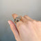 Bague 55 Bague en or jaune et blanc avec diamants 58 Facettes 240106R