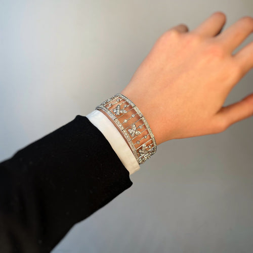 Bracelet Bracelet en or blanc et diamants 58 Facettes 240094R