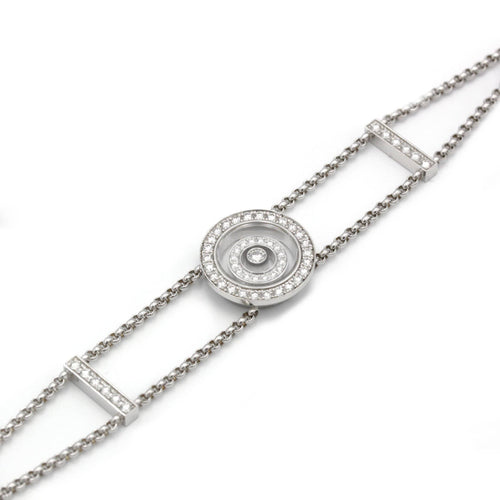 Bracelet Chopard Happy Spirit - Bracelet en or blanc et diamants 58 Facettes 240090R