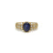 Bague 53 Bague jonc en or jaune, saphir et diamants 58 Facettes 240060R