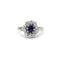 Bague 53 Bague saphir et diamants en or blanc et platine 58 Facettes 240034R