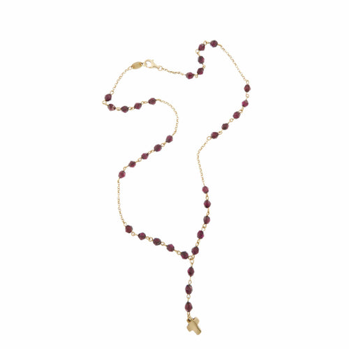 Collier Orso grigio - Collier chapelet en or jaune 18 ct et grenats 58 Facettes 34278
