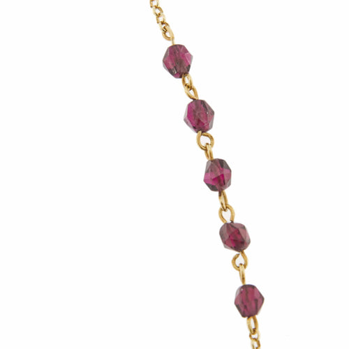Collier Orso grigio - Collier chapelet en or jaune 18 ct et grenats 58 Facettes 34278