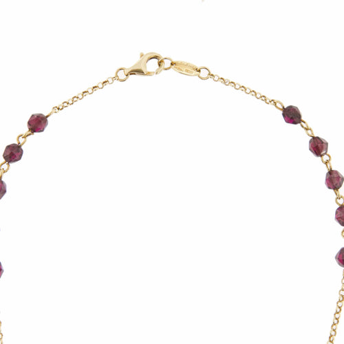 Collier Orso grigio - Collier chapelet en or jaune 18 ct et grenats 58 Facettes 34278