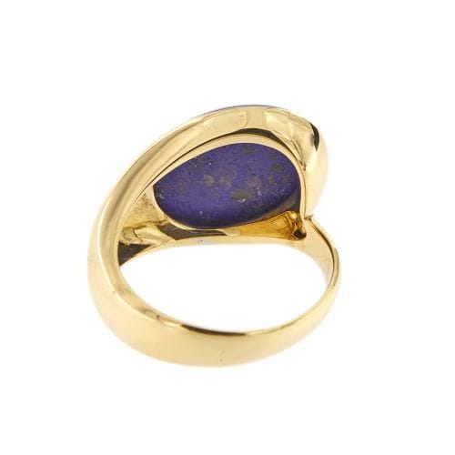 Bague 55 Bague jonc en or jaune 18 ct avec lapis-lazuli cabochon 58 Facettes 32435