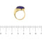 Bague 55 Bague jonc en or jaune 18 ct avec lapis-lazuli cabochon 58 Facettes 32435