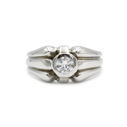 Bague 52 Bague en or blanc et diamant 58 Facettes 220020R
