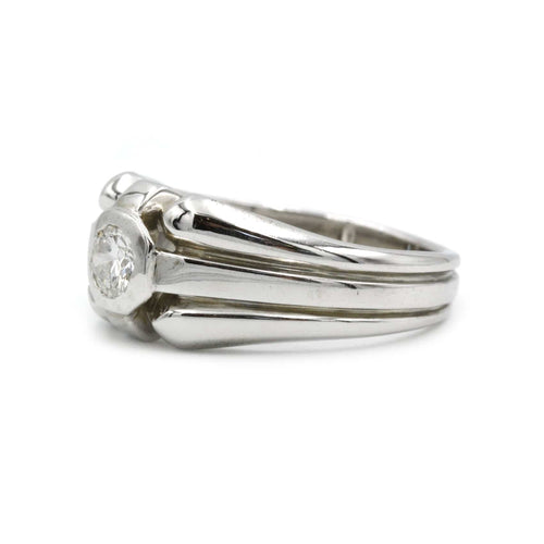 Bague 52 Bague en or blanc et diamant 58 Facettes 220020R