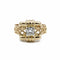 Bague 55 Bague Art déco en or jaune, platine et diamant 58 Facettes 220015R