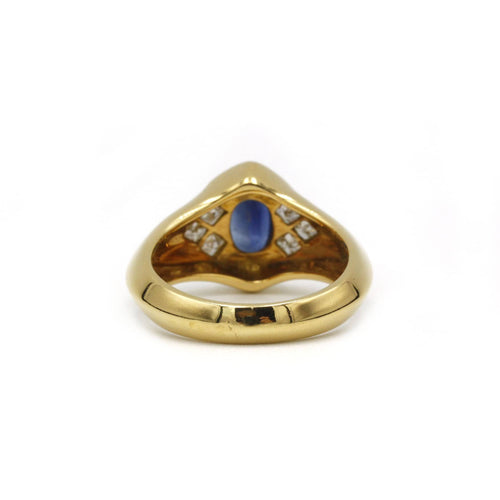 Bague 54 Bague en or jaune, saphir et diamants 58 Facettes 210076R