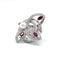 Bague 53 Bague en or blanc, diamants, rubis et perle 58 Facettes 230049SP