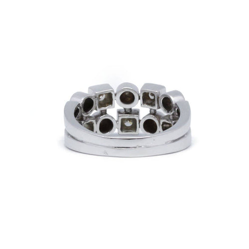 Bague 57 Bague en or blanc et diamants 58 Facettes 210181R