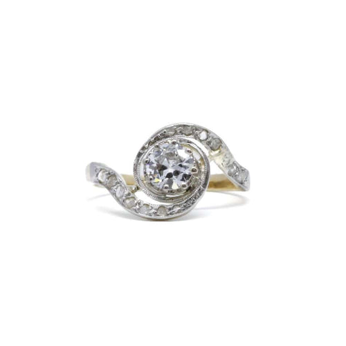 Bague 50 Bague en or jaune et diamants 58 Facettes 210132R-190283R