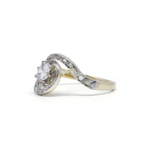 Bague 50 Bague en or jaune et diamants 58 Facettes 210132R-190283R