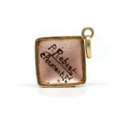 Pendentif Pendentif en or jaune 750‰ et émail 58 Facettes 170096R
