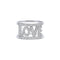 Bague 52 Bague pavée en or blanc et diamants 58 Facettes 210140R
