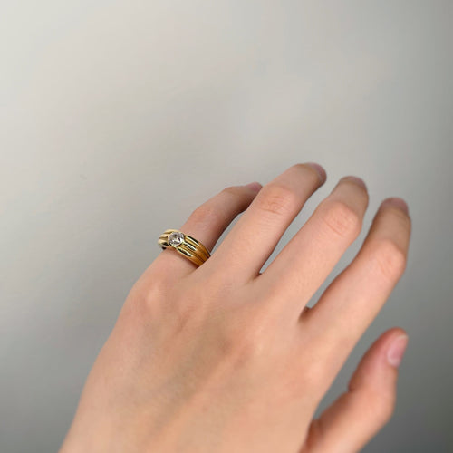 Bague 45 Bague en or jaune et diamant 58 Facettes 190084R