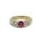 Bague 56 Bague en or jaune avec saphir rose et diamants 58 Facettes 210093R