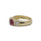 Bague 56 Bague en or jaune avec saphir rose et diamants 58 Facettes 210093R
