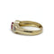 Bague 56 Bague en or jaune avec saphir rose et diamants 58 Facettes 210093R