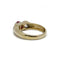Bague 56 Bague en or jaune avec saphir rose et diamants 58 Facettes 210093R