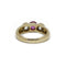 Bague 56 Bague en or jaune avec saphir rose et diamants 58 Facettes 210093R