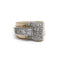 Bague 46 Tank - Bague en or jaune, platine et diamants 58 Facettes 230041SP