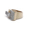 Bague 46 Tank - Bague en or jaune, platine et diamants 58 Facettes 230041SP