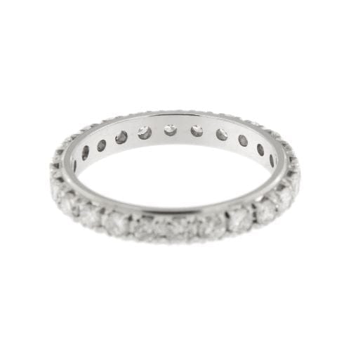 Bague 59 Bague éternelle - Alliance en or blanc 18 kt et diamants 1,20 ct 58 Facettes 26688