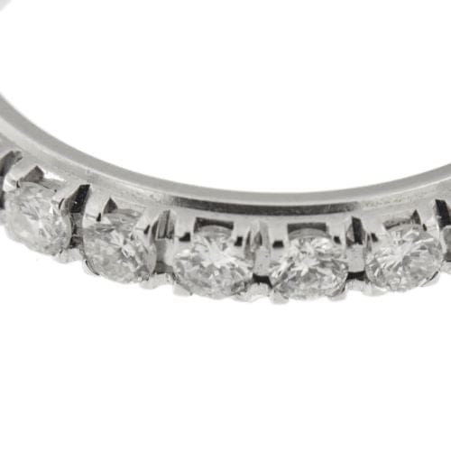 Bague 59 Bague éternelle - Alliance en or blanc 18 kt et diamants 1,20 ct 58 Facettes 26688
