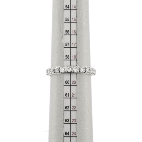Bague 59 Bague éternelle - Alliance en or blanc 18 kt et diamants 1,20 ct 58 Facettes 26688