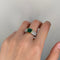 Bague 54 Bague en or blanc et jaune, émeraude et diamants 58 Facettes 220438R